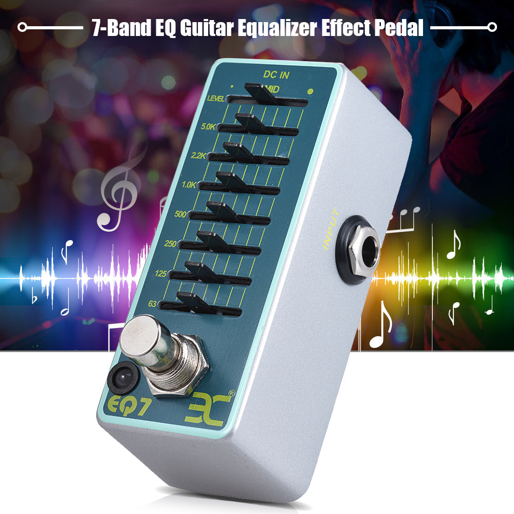 mini eq guitar pedal ENO EX EQ7 Equalizer Guitar Mini Single Effect Pedal 7-Band EQ True By – LEKATO