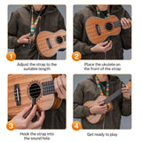 LEKATO 23" All In One Mahogany Ukulele Kit w/ Bag Strap Tuner Strings Picks Gift - LEKATO-Best Music Gears And Pro Audio