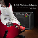 LEKATO WS-60 2.4G Wireless Guitar System Transmitter Receiver Black & Red Kit - LEKATO-Best Music Gears And Pro Audio