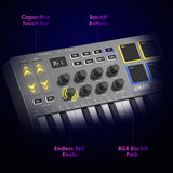 LEKATO 25 Keys MIDI Keyboard Controller USB 8 RGB Backlit CubeSuite Software - LEKATO-Best Music Gears And Pro Audio