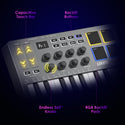 LEKATO 25 Keys MIDI Keyboard Controller USB 8 RGB Backlit CubeSuite Software - LEKATO-Best Music Gears And Pro Audio