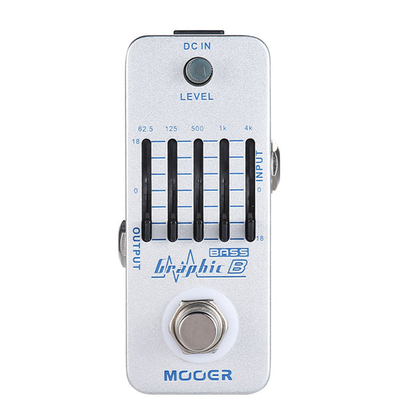MOOER Graphic B Bass Equalizer Guitar Effect Pedal True Bypass 5-band Graphic EQ - LEKATO-Best Music Gears And Pro Audio