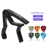 2 Set LEAKTO Acoustic Electric Guitar Capo Quick-Change w/ Picks Strap Locks - LEKATO-Best Music Gears And Pro Audio