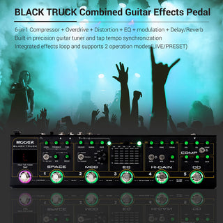 Mooer Black Truck Multi-effect Pedal Compressor Overdrive Distortion Delay EQ - LEKATO-Best Music Gears And Pro Audio