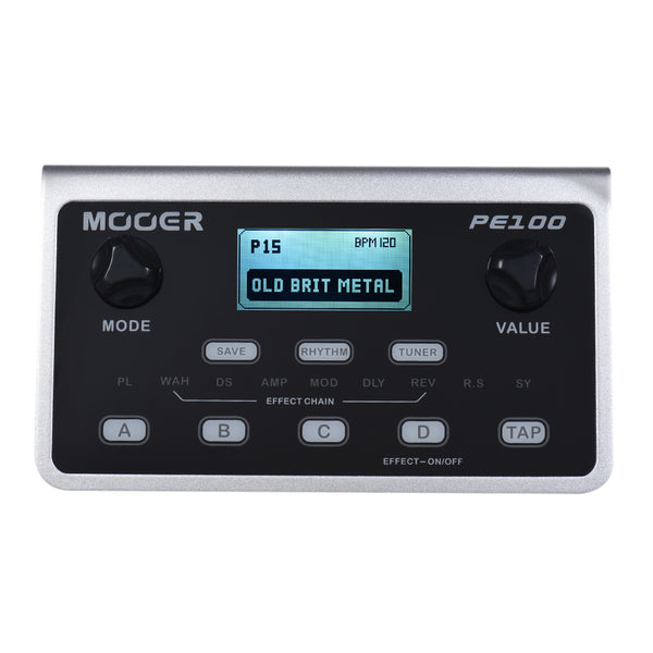 Mooer PE100 Guitar Multi Effects Pedal Desktop Effects Pedal LCD Display
