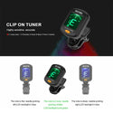 1pack AROMA Clip-on Guitar Tuners LCD Display 440Hz For Chromatic Bass Ukulele