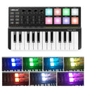 LEKATO 25 Key MIDI Keyboard Controller w/Drum Pads Semi Weighted Keybed