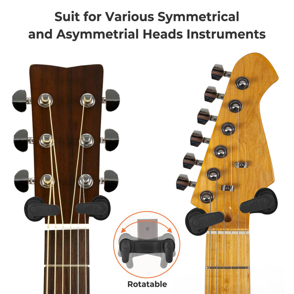 LEKATO 1pair Wall Mount Guitar Hangers Adjustable Hook Holder Instrument Display - LEKATO-Best Music Gears And Pro Audio