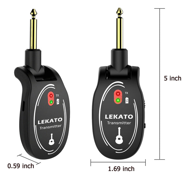 1 LEKATO Wireless Guitar Transmitter Receiver,UHF Wireless Guitar