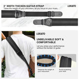 Lekato 3 inch Wide Adjustable Electric Guitar Strap Bass Belt Set w/ 6 picks M01400 (Get $10 Coupon) - LEKATO-Best Music Gears And Pro Audio