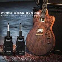 Load image into Gallery viewer, LEKATO 2.4GHz Wireless Guitar System WS-10BK