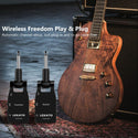 LEKATO WS-10BK 2.4G Wireless Guitar System 280° Black