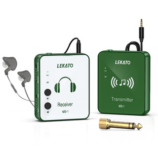 Lekato MS-1 2.4G Wireless in-Ear Monitor System Transmitter Receiver Kit