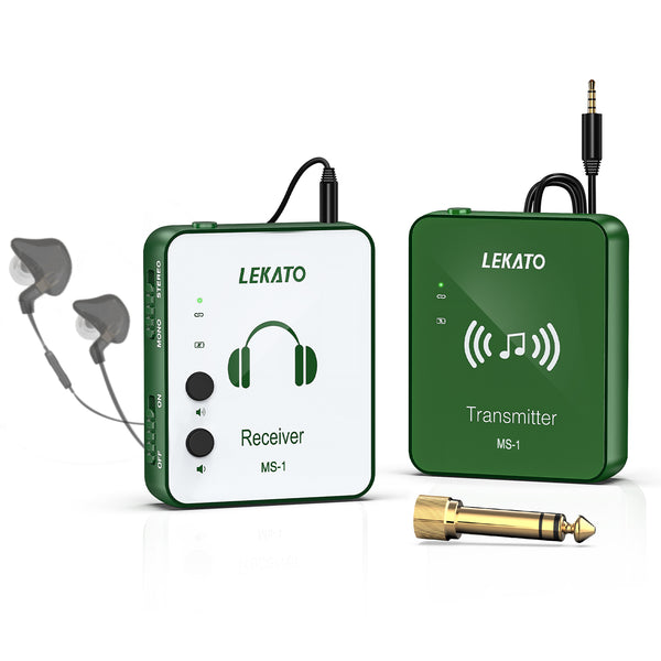 LEKATO MS-1 Wireless in-Ear Monitor System Transmitter Receiver (Get $   LEKATO - Buy Musical Instruments, Pedals, Wireless, Drum, Pro Audio & More