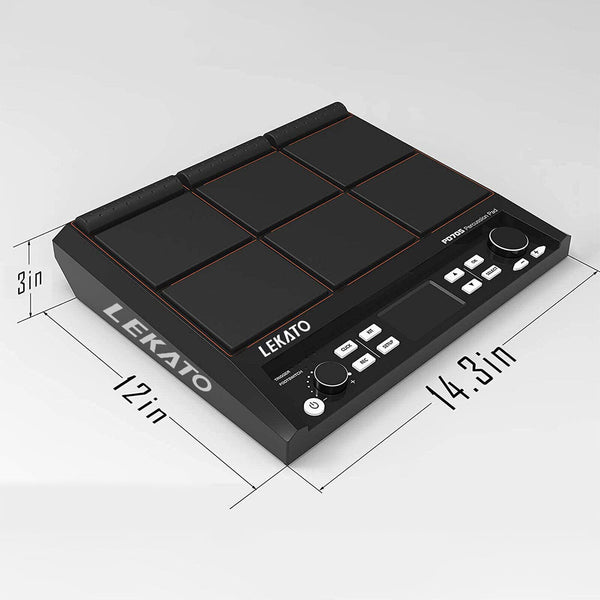 LEKATO PD705 Electric Percussion Pad Drum Tabletop 9-Trigger Sample Multipad - LEKATO-Best Music Gears And Pro Audio