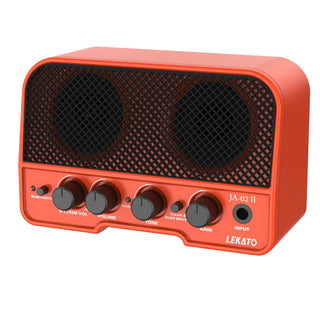 Buy orange LEKATO Bluetooth 5.0 Mini Guitar Amp 5W Rechargeable Electric Guitar Amplifier